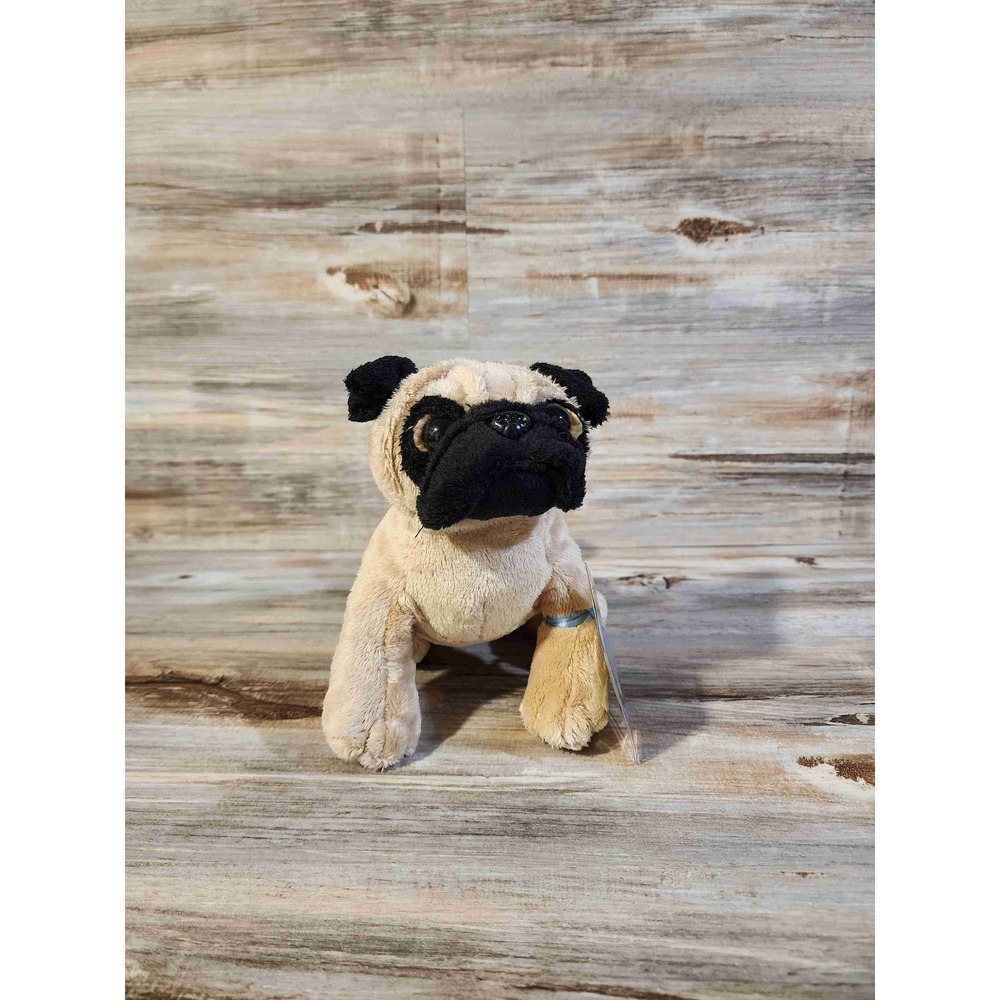 NEW Webkinz Ganz HM105 Pug Dog Tan Black Plush Stuffed Animal Toy Small